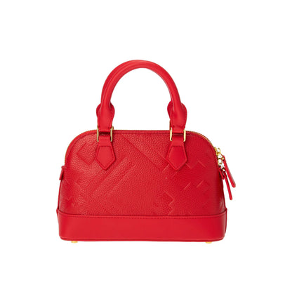 EMBOSSED DOME BAG - RED